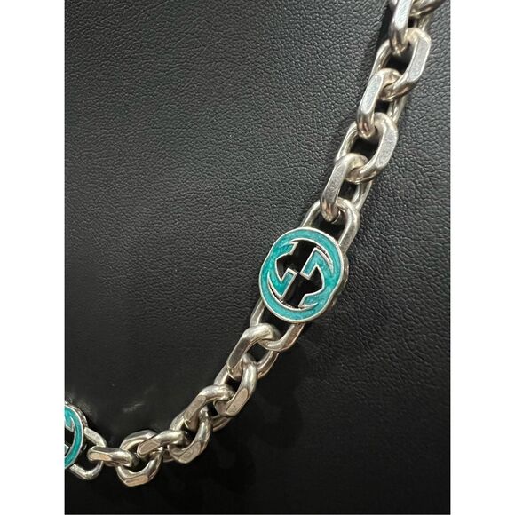 Gucci interlocking g link necklace silver tone - Picture 4 of 10